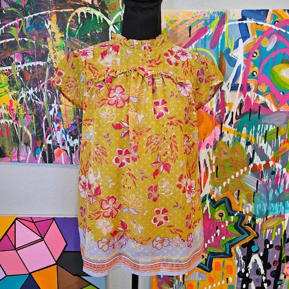 NWT Joie Floral Print Ruffle Top Size Small EUC